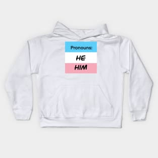 Trans Flag He Him Kids Hoodie